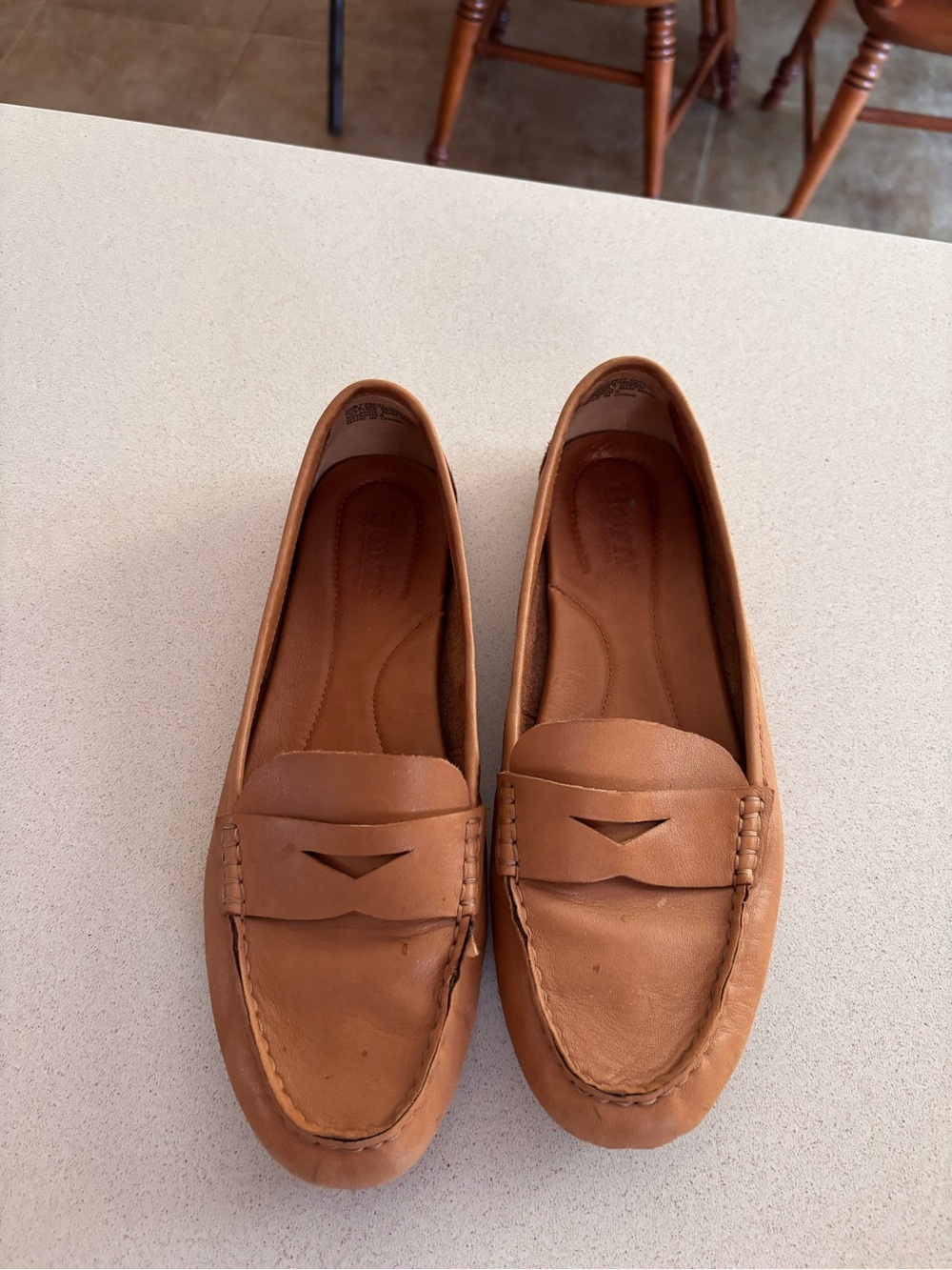 Born Women's Cognac Leather Penny Loafers